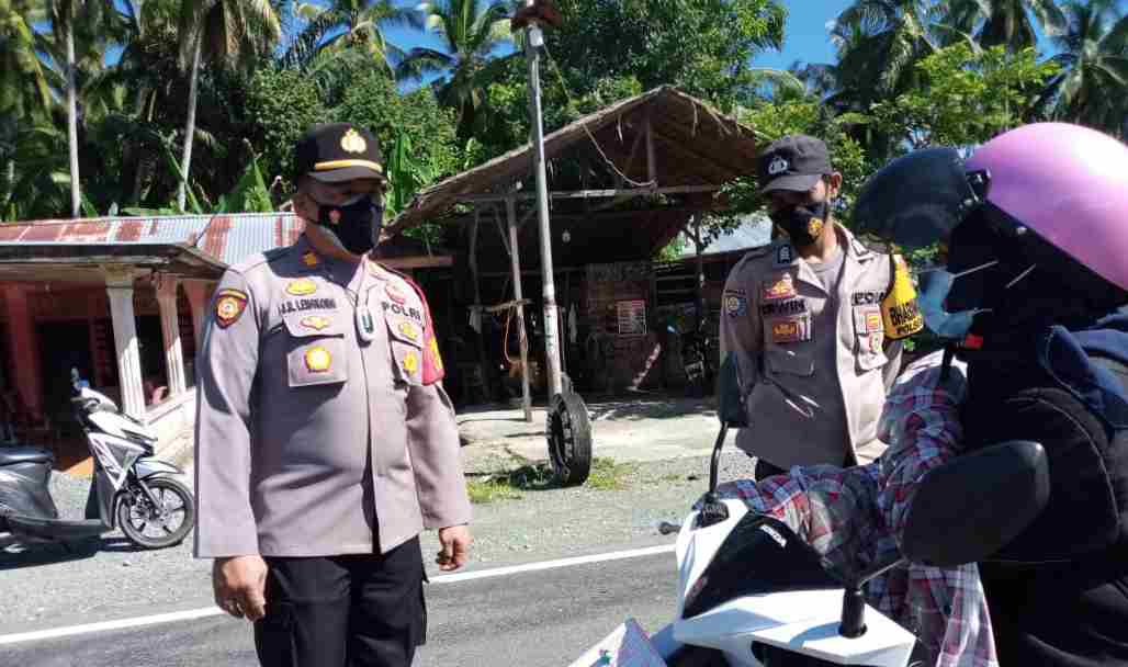 PPKM Level 3, Polsek Nuhon Tetap Lakukan Operasi Yustisi COVID-19