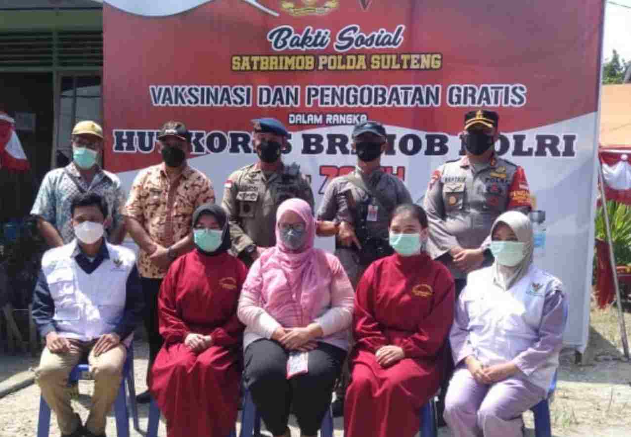 Bhakti Brimob untuk Indonesia, Satbrimob Polda Sulteng gelar Vaksinasi