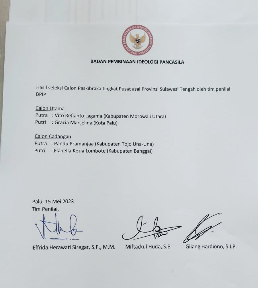 Paskibraka Asal Morowali Utara 