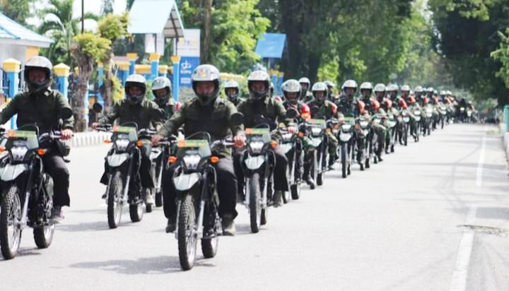Para Babinsa Kodim 1307 Poso Uji Coba Kendaraan Roda Dua, Bantuan dari Menhan