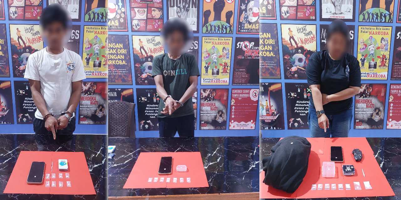 Satresnarkoba Polres Morowali Utara Tangkap 3 Pelaku Narkoba, Sita 23 paket Sabu