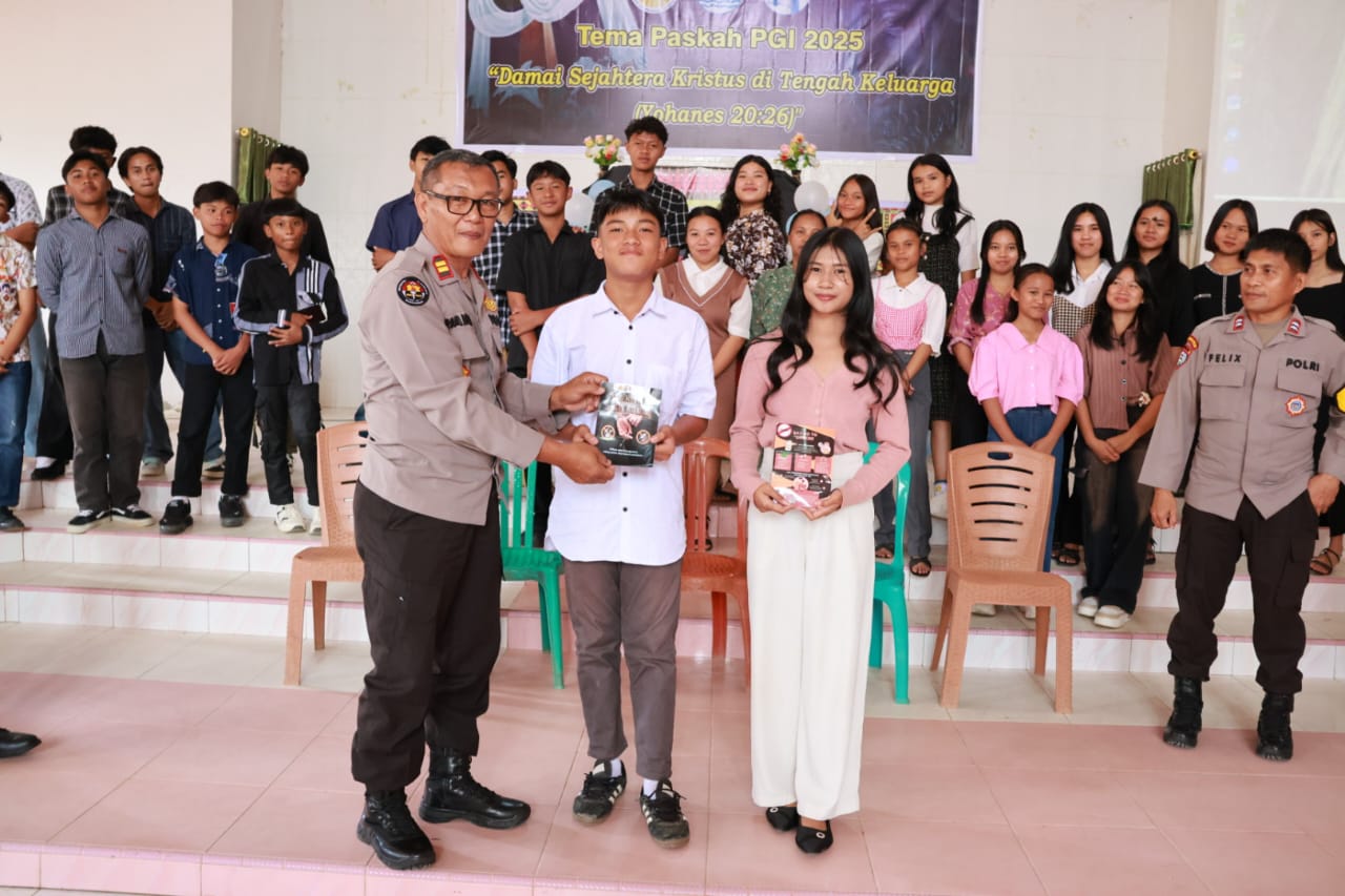 Humas Polres Poso Sosialisasi Bahaya Narkotika dan Berita Hoaks kepada Remaja