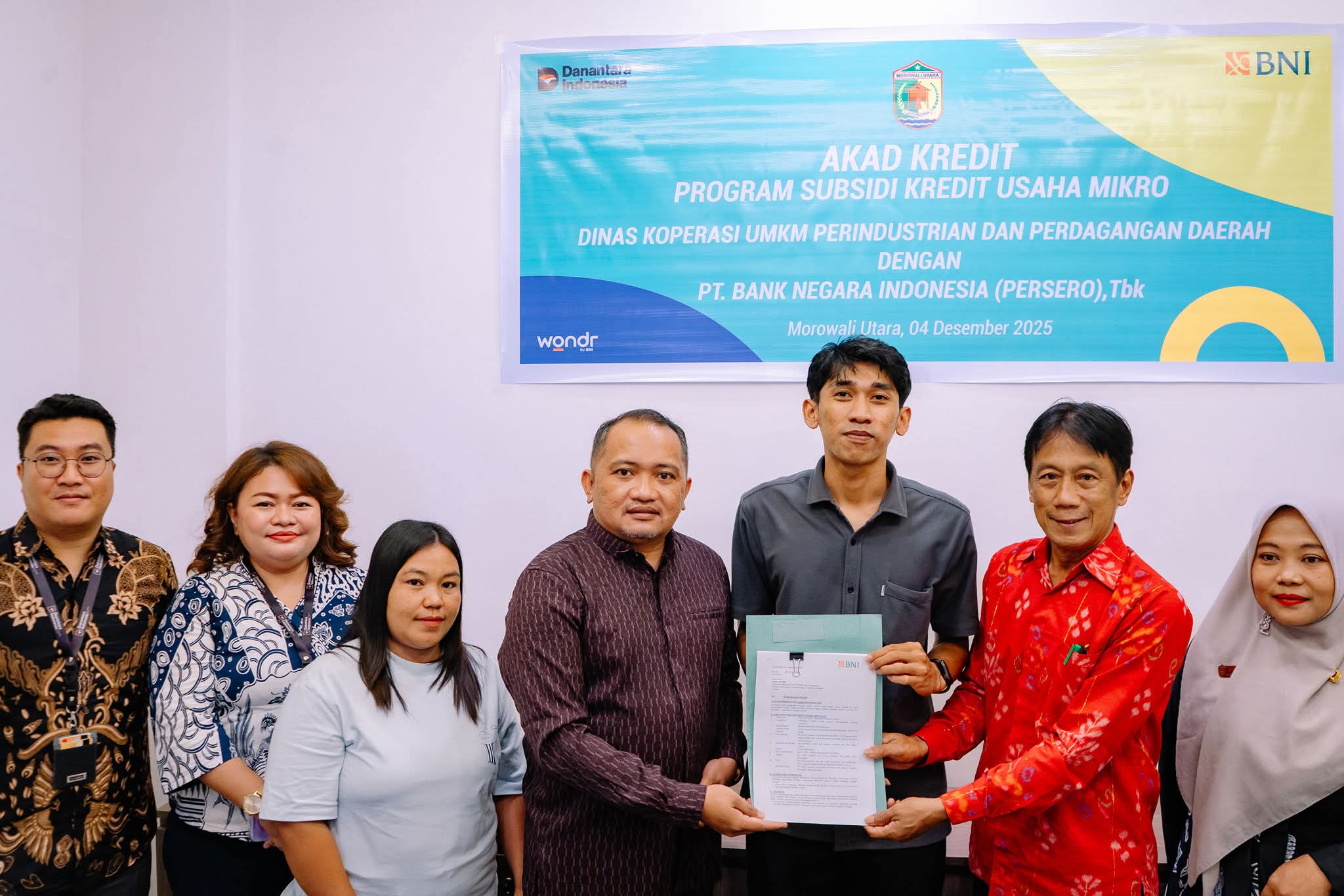 BNI Salurkan Kredit Subsidi bagi UMKM Morowali Utara, Bunga Ditanggung Pemda