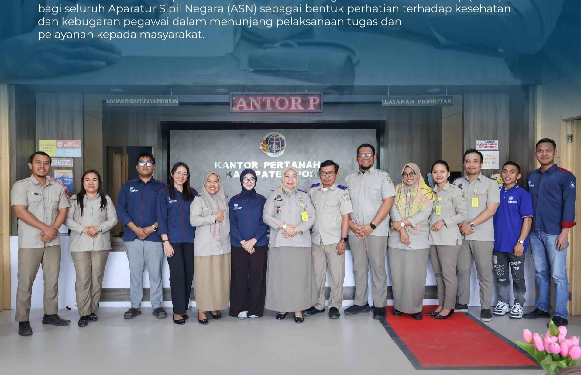Wujudkan Pelayanan Prima, Kantah Poso Gelar Medical Check Up Bagi Seluruh ASN
