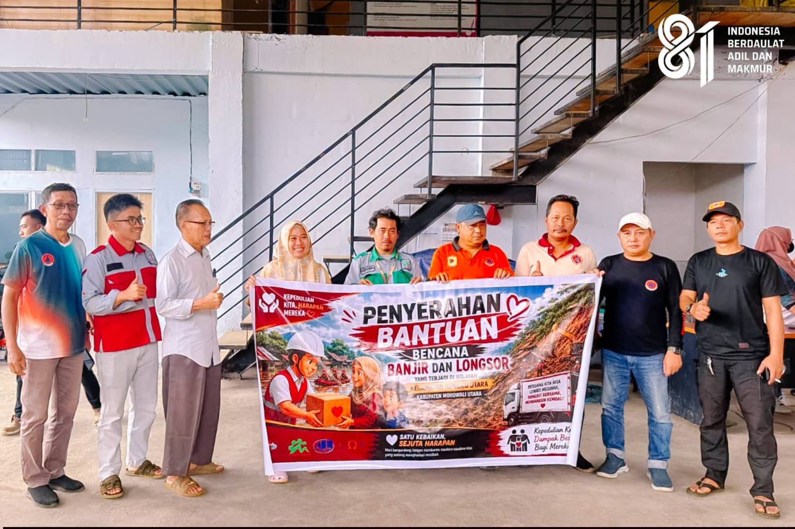 PT. COR dan PT. MPR Serahkan Bantuan Untuk Korban Bencana Banjir dan Longsor di Bungku Utara