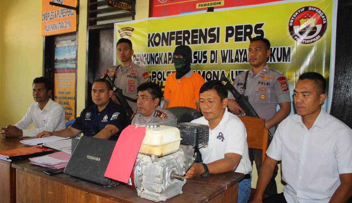 Polsek Tentena Ungkap Pelaku Pencurian Mesin Penggiling