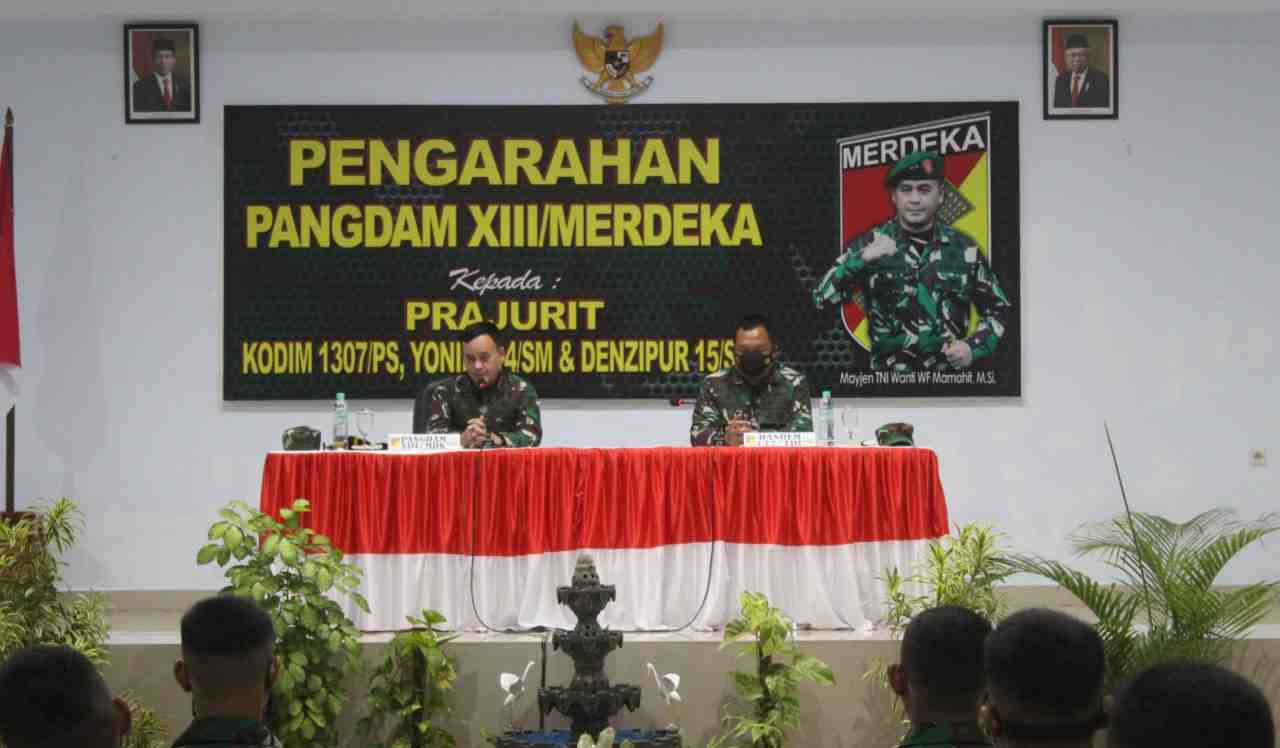 Para Kesatria Sintuwu Maroso Yonif 714 Terima Kunjungan Pangdam XIII/Merdeka