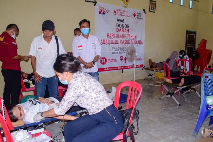 Berkali-Kali PMI Morut gelar Aksi Donor Darah dan Pengobatan Gratis