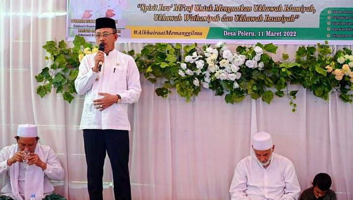 Wakil Bupati Morut hadiri Tabligh Akbar Safari Dakwah Isra Mi’raj di Desa Peleru