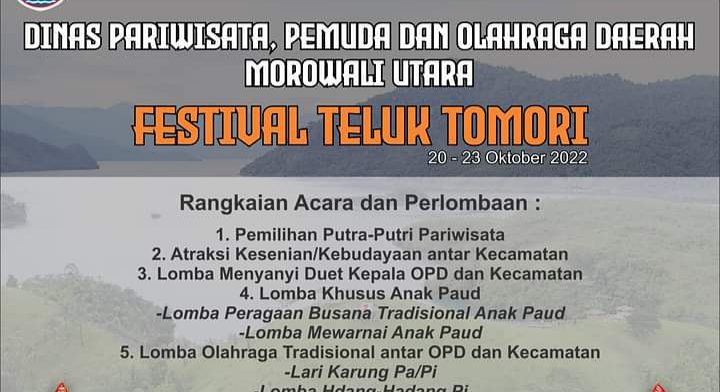 Meriahkan HUT ke- 9 Morowali Utara, Bakal Gelar Festival Pesona Teluk Tomori