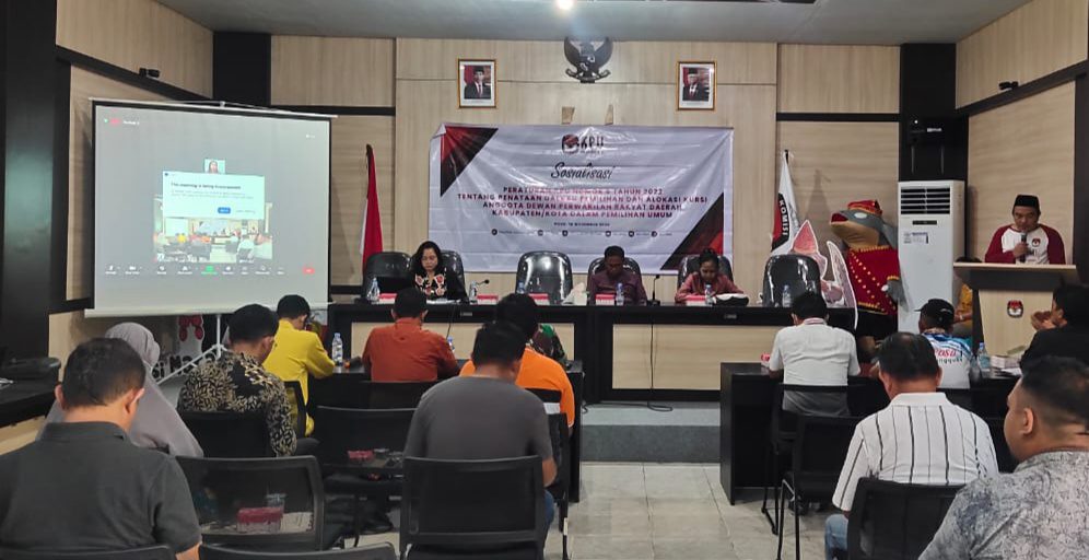 KPU Poso Sosialisasikan PKPU Penataan DAPIL dan Alokasi Kursi