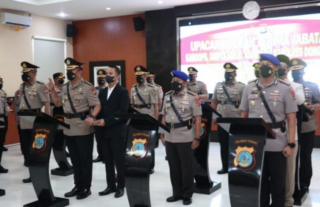 Kapolda Sulteng Lantik Tiga Kapolres, Termasuk Morowali Utara dan Banggai