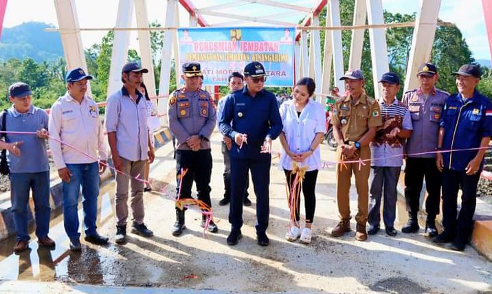 Morut Pacu Pembangunan, Diresmikan Jembatan Penghubung 6 Desa Pedalaman