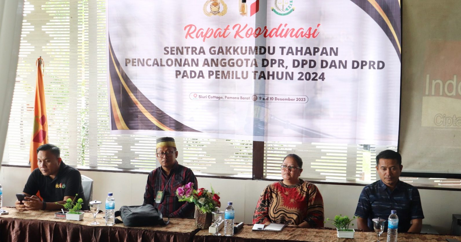 Satgas Gakkumdu Ops Mantap Brata Tinombala gelar Rakor Penanganan Tindak Pidana Pemilu