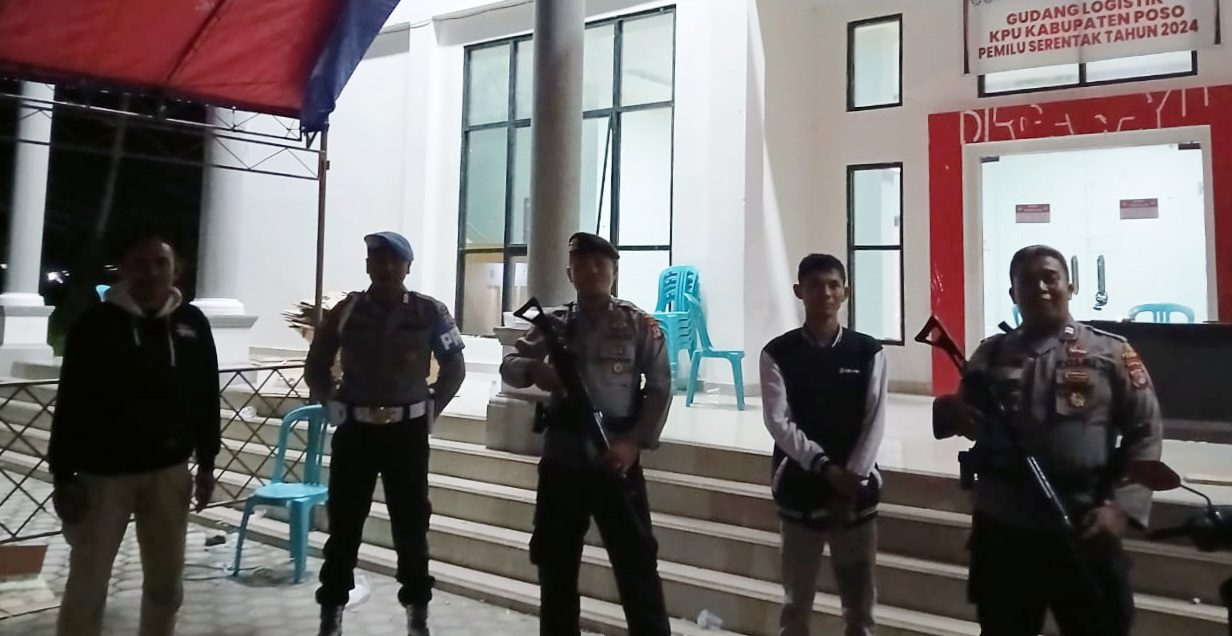 Gudang Logistik KPU di Bawah Pengamanan Ketat Polres Poso
