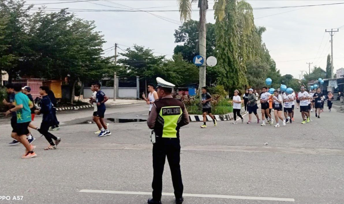 Satlantas Polres Poso Atur Lalulintas Rute Fun Run HUT ke 129 Kota Poso