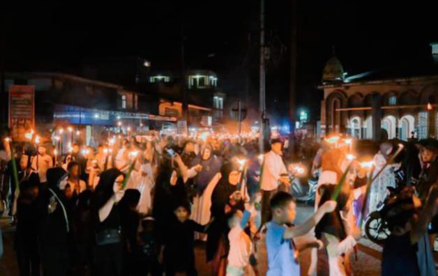 Wabup Morut Lepas Pawai Obor dalam Menyambut Ramadhan 1445 H