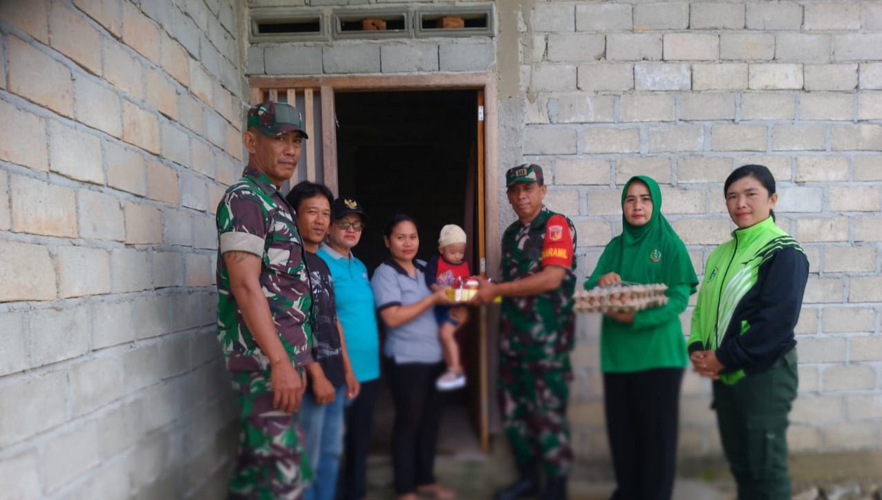 Koramil 1307-11/Pamona Selatan Tekan Stunting, Bantu Tambahan Nutrisi Balita