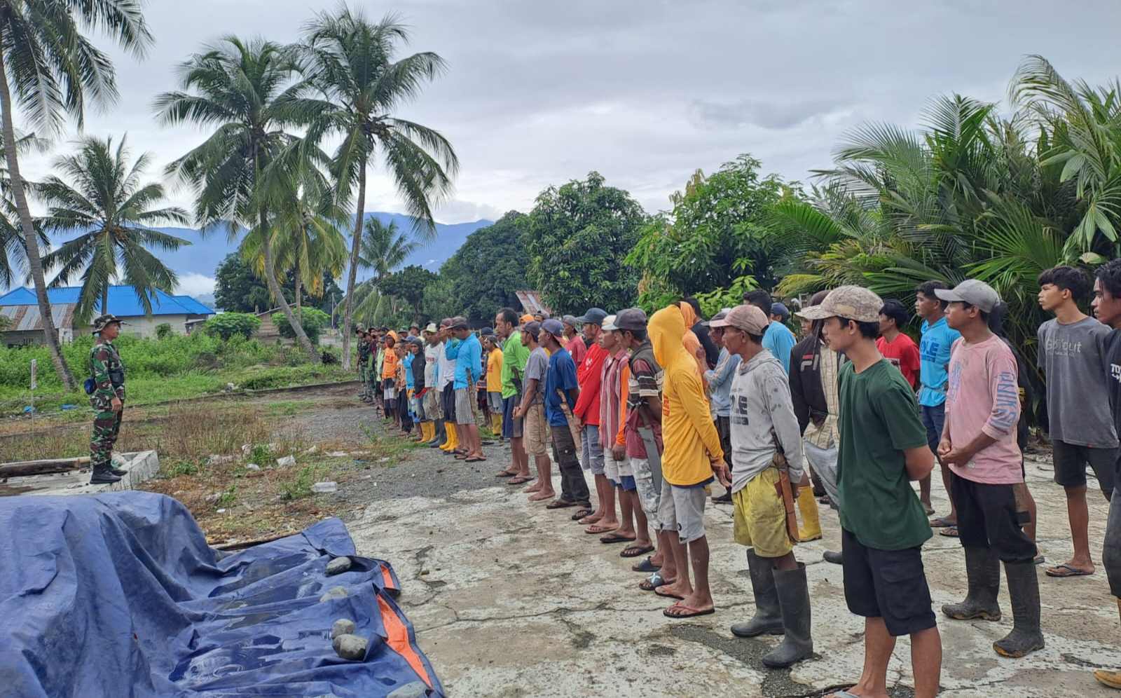 Hari ke 5, Satgas TMMD 120 Kodim Poso gelar Apel Cek Kesiapan Kerja