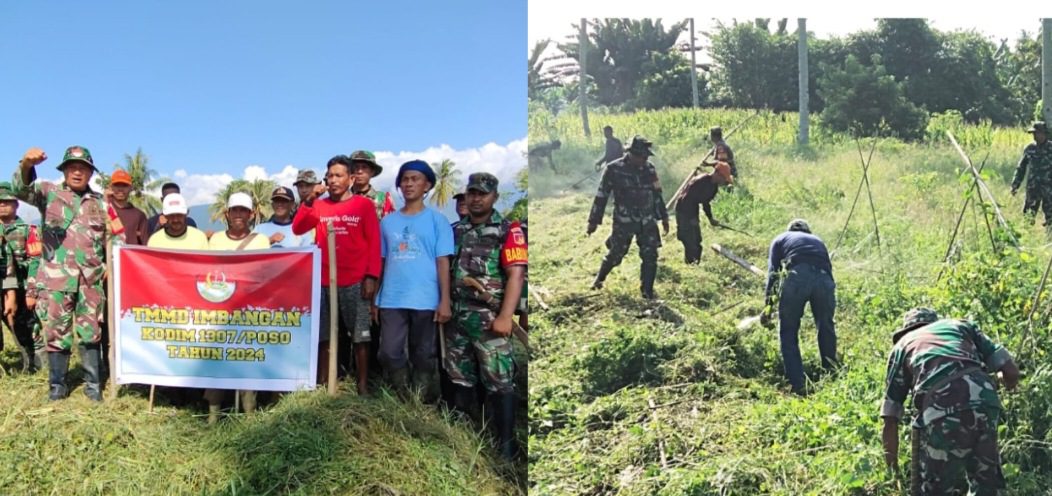 Giat TMMD Imbangan, Jajaran Koramil Poso Pesisir Bersihkan 5 Hektare Lahan