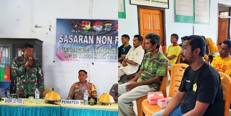 Satgas TMMD Kodim 1307 Poso Gelar Penyuluhan Paham Radikalisme dan Terorisme di Desa Uekambuno