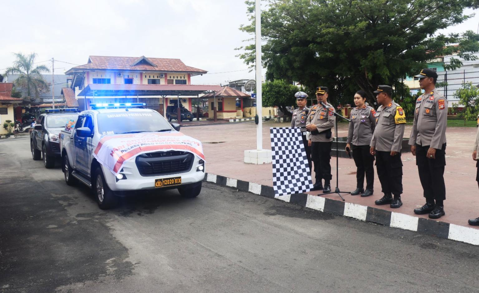 Polres Poso Lakukan Pengantaran Paket Sembako, Jelang Hari Bhayangkara ke 78