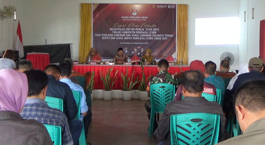KPU Morut Gelar Rapat Pleno Terbuka Rekapitulasi DPT Tingkat Kabupaten