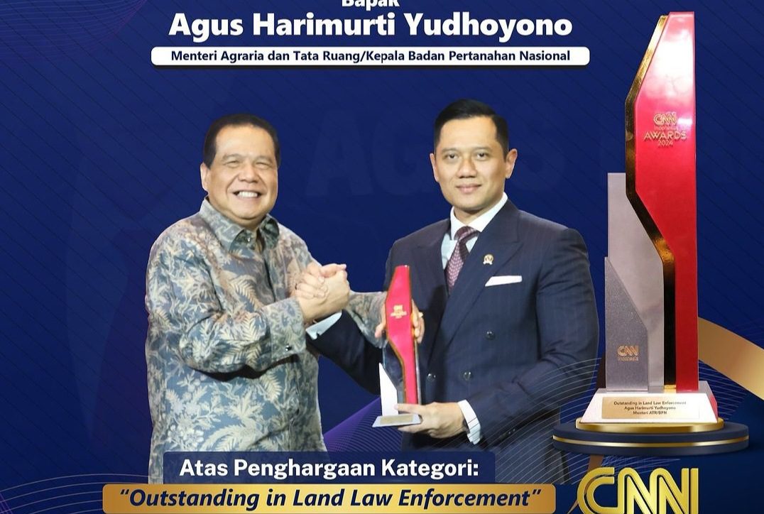 AHY Terima CNN Awards, Kategori ‘Outstanding in Land Law Enforcement’