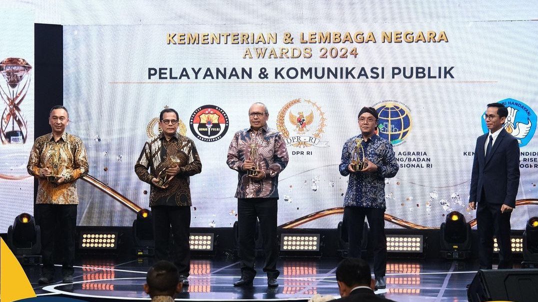 AHY Berhasil Ciptakan Ekosistem Komunikasi, Kementerian ATR/BPN Terima Penghargaan dari iNews TV