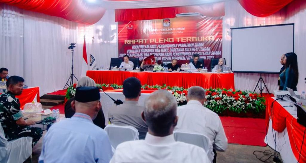 KPU Morowali Utara gelar Rapat Pleno Terbuka Hasil Hitung Suara Pilkada 2024