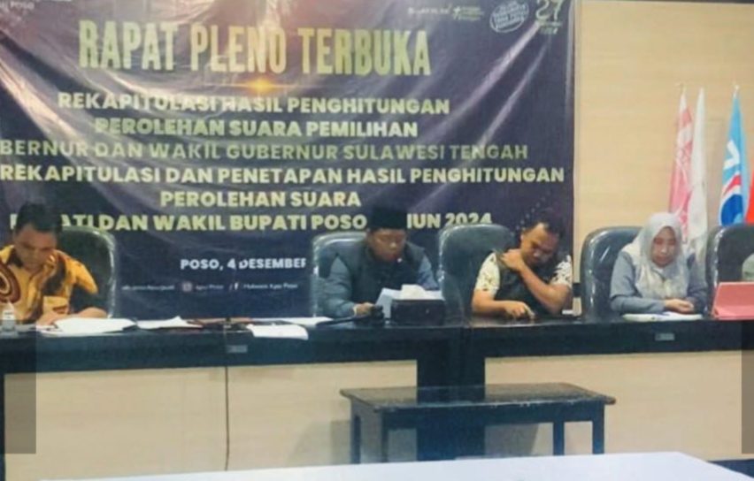 KPU Poso Tetapkan Verna-Suharto Bupati dan Wakil Bupati Terpilih