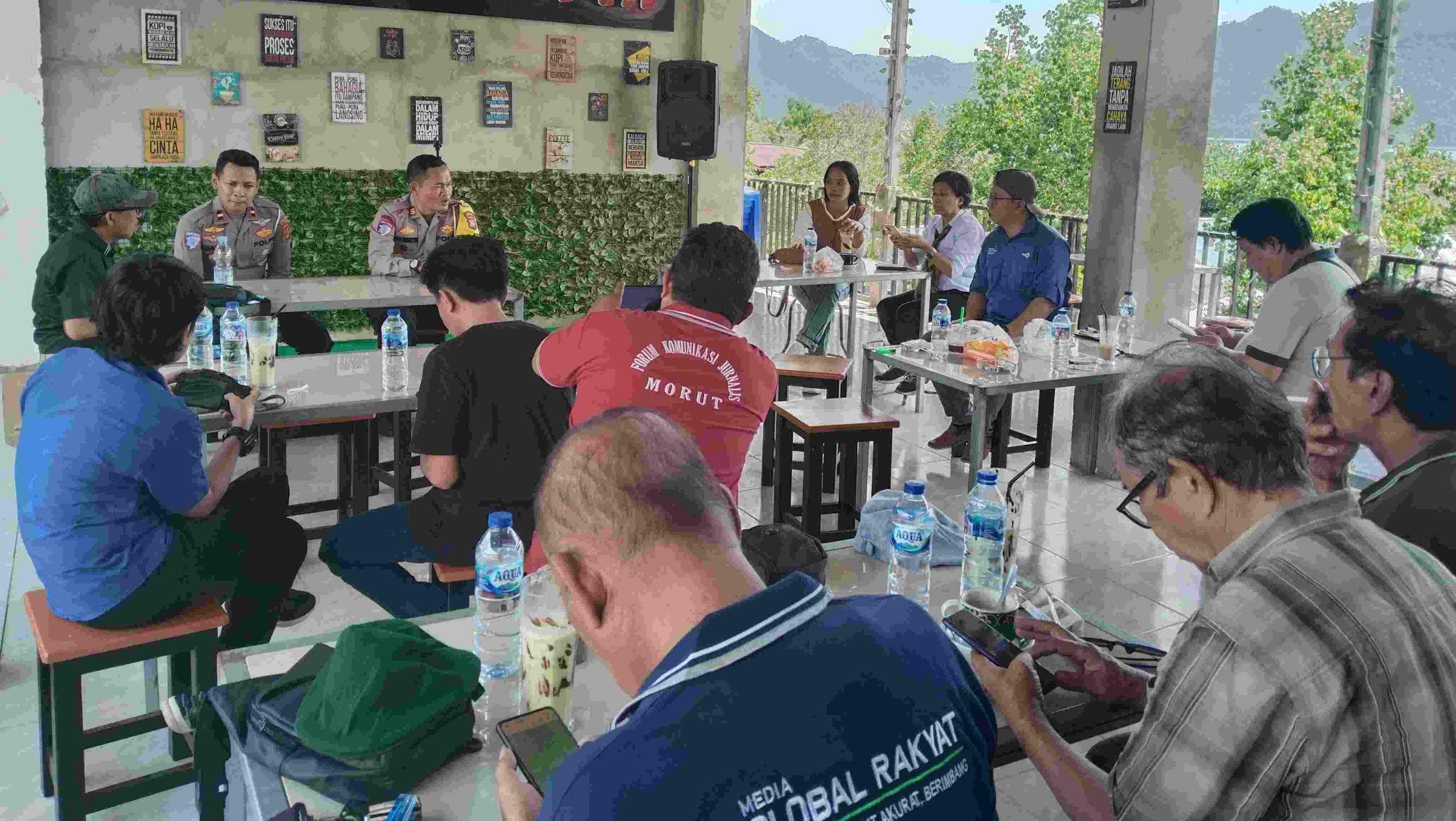 Polres Morut Gelar Coffee Morning Bersama Jurnalis Bahas Tertib Lalu Lintas Jelang Nataru