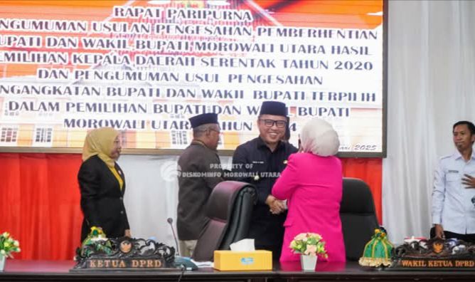 Paripurna DPRD Morut, Pengesahan Bupati dan Wakil Bupati Terpilih