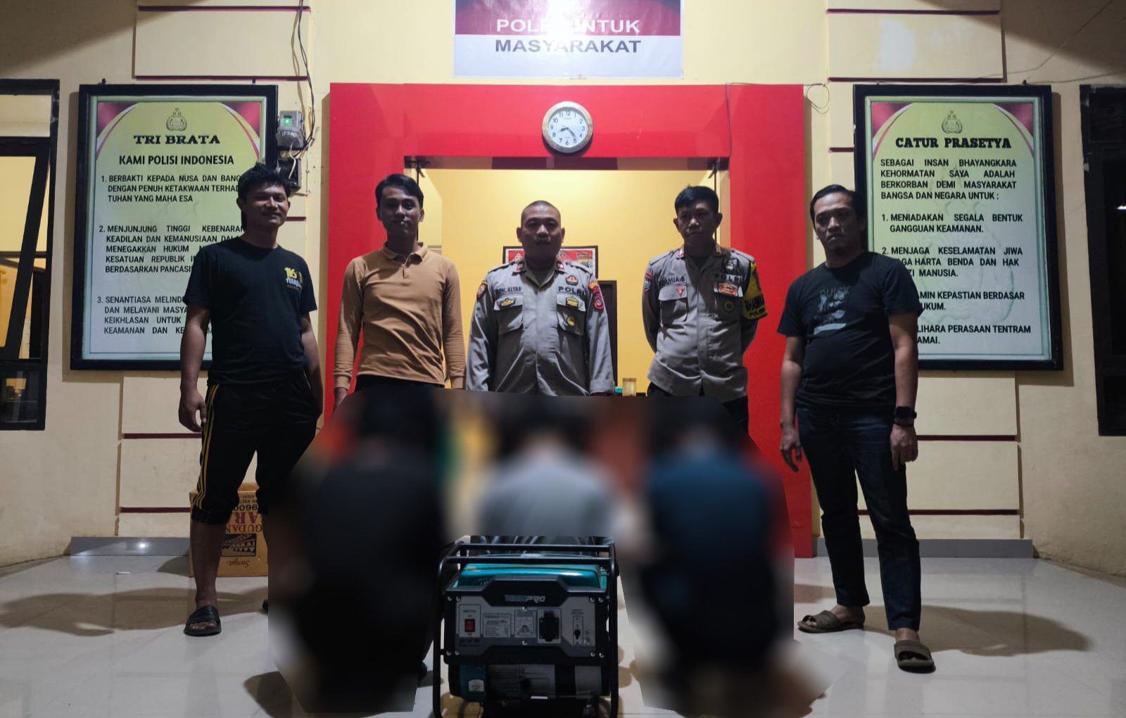 Kapolsek Petasia Berhasil Tangkap 3 Pelaku Dugaan Pencurian Genset