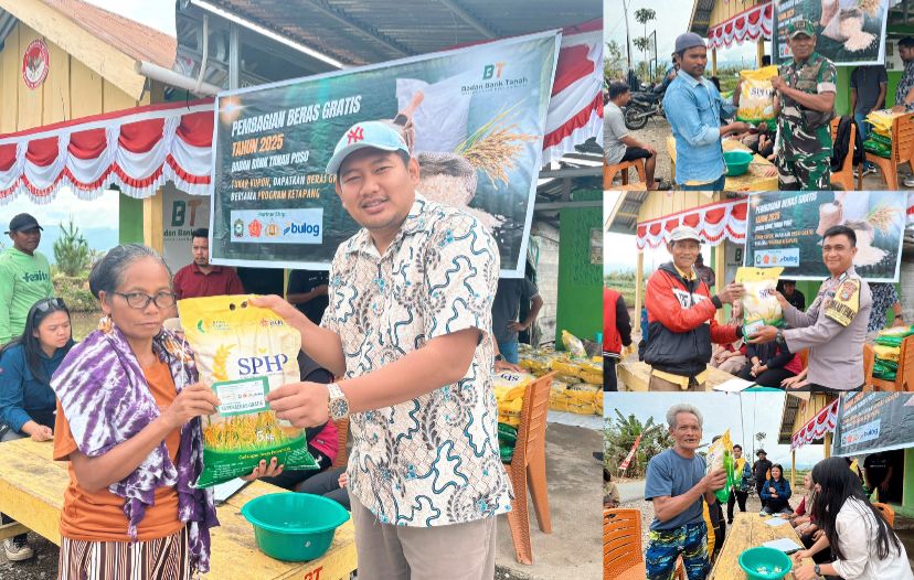 Dukung Program KETAPANG, Bank Tanah Salurkan Beras Gratis Bagi Warga Napu