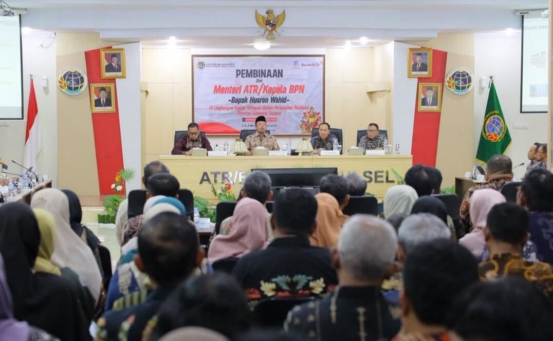 Beri Pengarahan di Kanwil BPN Provinsi Sulsel, Menteri Nusron: Tegas Jalankan Prinsip dan Luwes dalam Melayani