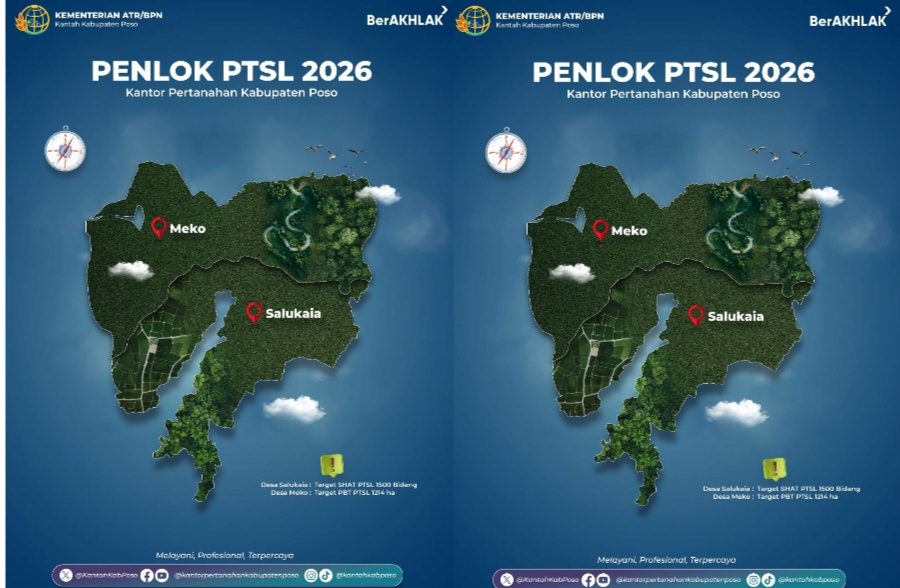 Kantah Poso Tetapkan Pamona Barat Jadi Lokasi PTSL 2026, Warga Diminta Pasang Patok