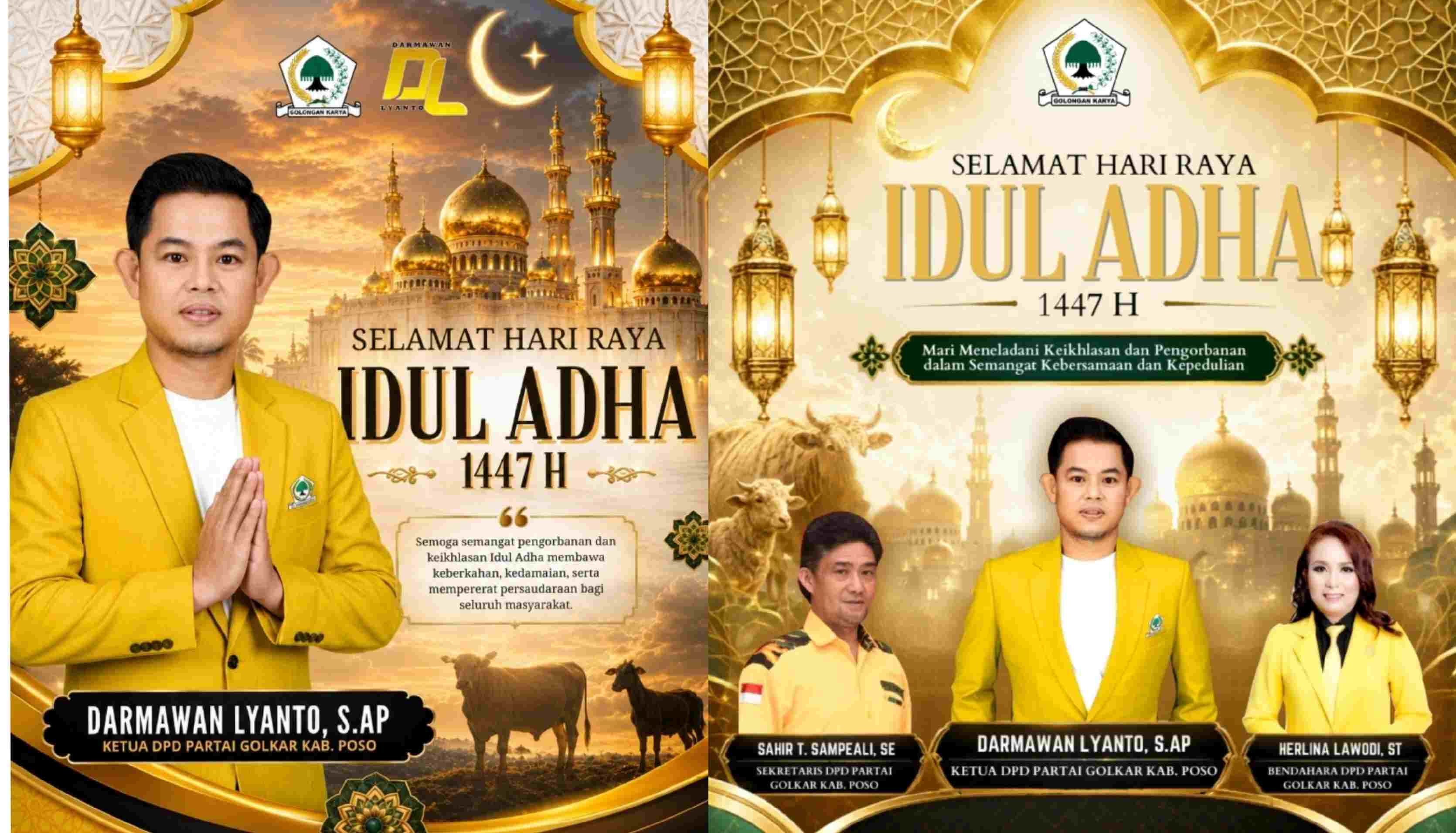 DPD II Partai Golkar Poso Ucapkan Selamat Idul Adha 1447 H: Momentum Meneladani Keikhlasan dan Kepedulian