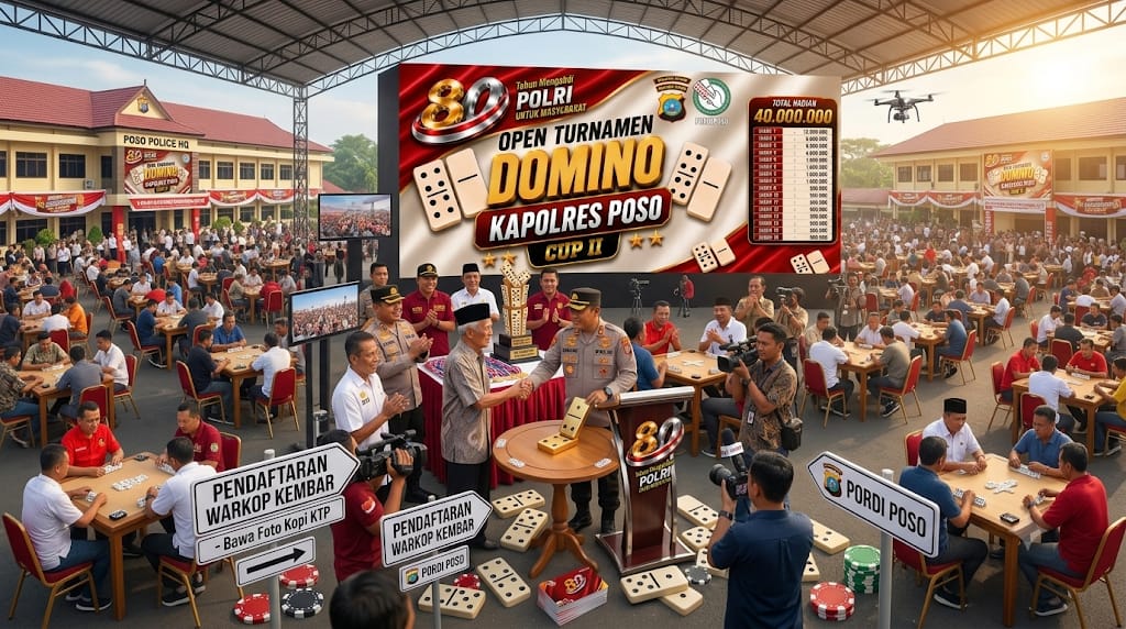 Sambut Hari Bhayangkara ke-80, Polres Poso Gelar Open Turnamen Domino Berhadiah Puluhan Juta