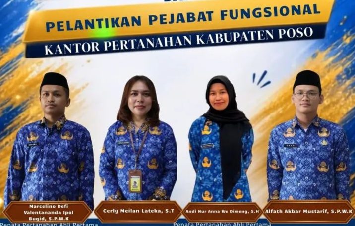 Wakil Menteri ATR/BPN Lantik Pejabat Fungsional dan Ambil Sumpah PNS, Empat Pegawai Kantah Poso Resmi Dilantik