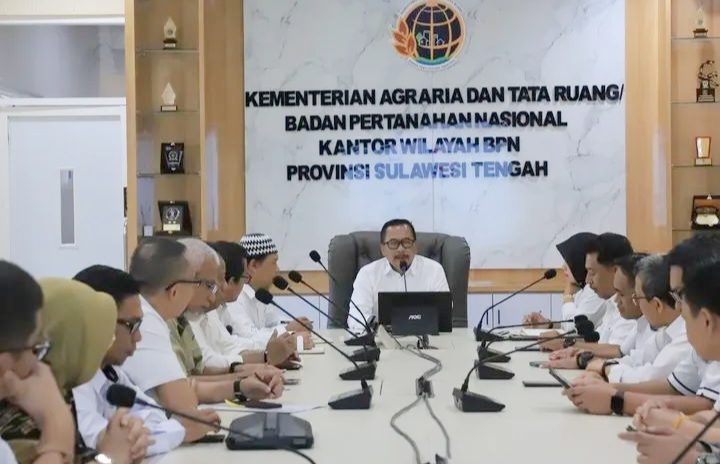 Perkuat Sinergi, Kantah Poso Ikuti Rapat Perdana Bersama Kakanwil BPN Sulteng