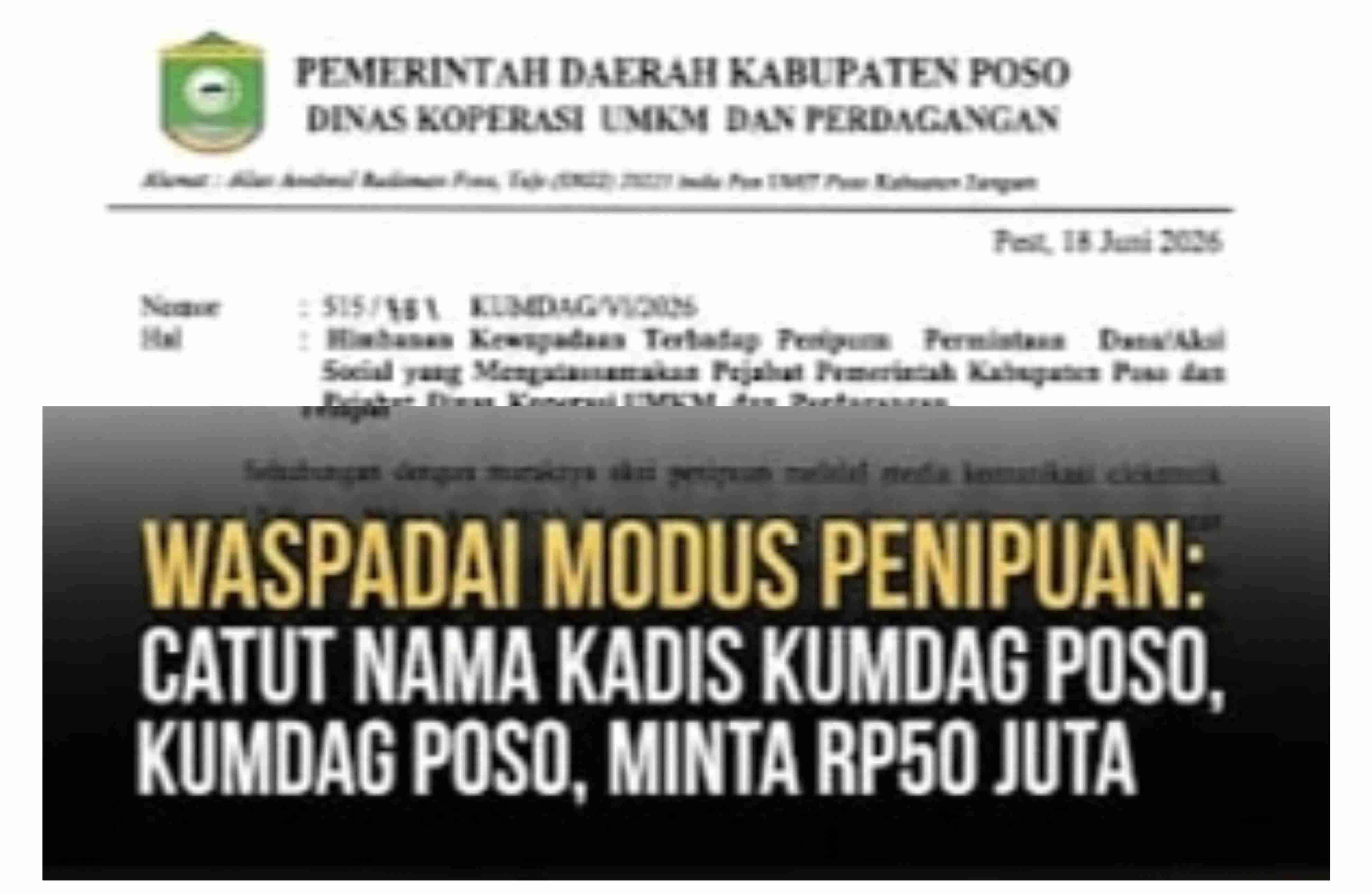 Waspada! Penipu Catut Nama Pejabat Poso Sasar Koperasi, Minta Uang Pelicin Puluhan Juta