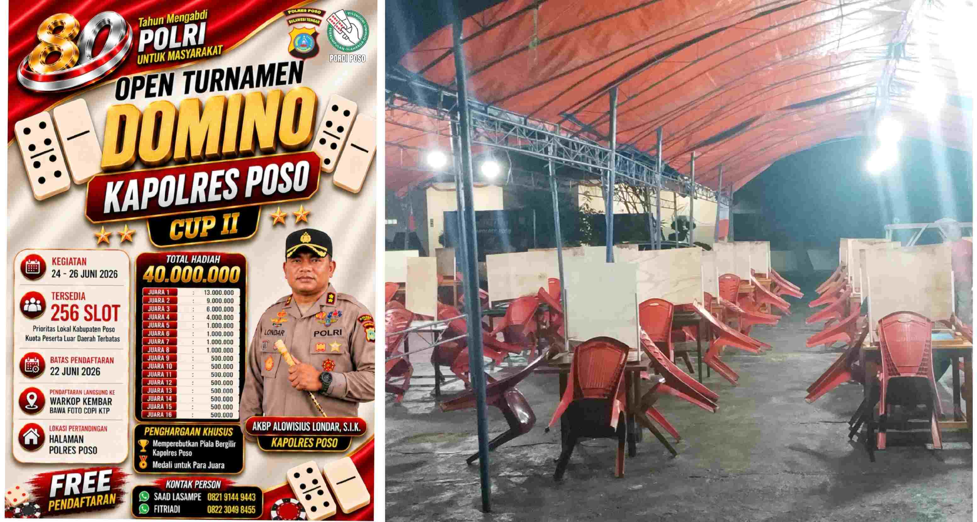 Polres Poso Siap Gelar Turnamen Domino Hari Bhayangkara ke-80