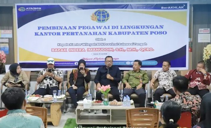 Kanwil BPN Sulteng Kunker Kantah Poso: Tegaskan Penguatan Integritas dan Percepatan Pelayanan Pertanahan