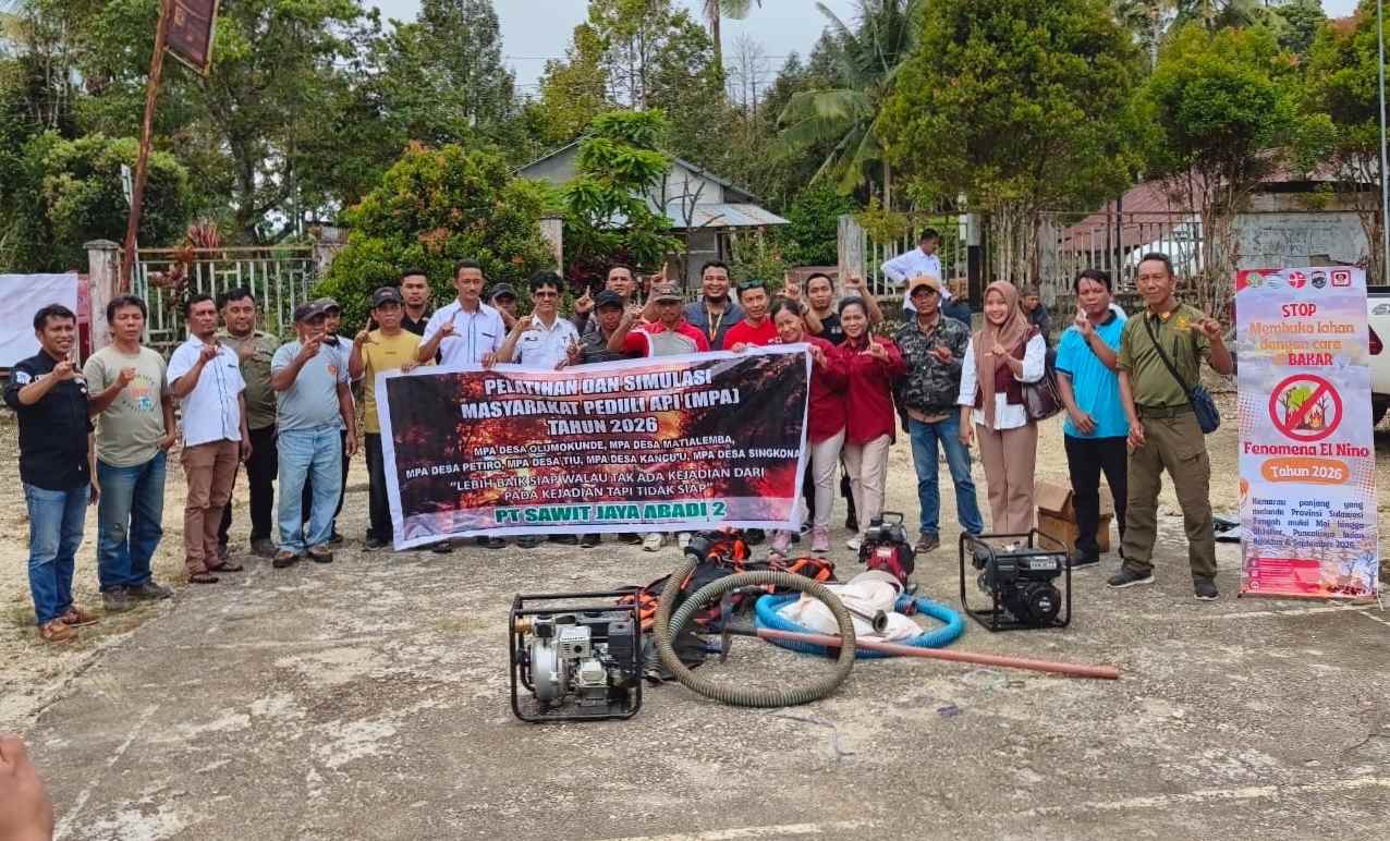 Sinergi PT Sawit Jaya Abadi 2 dan Dinas Kehutanan Perkuat Masyarakat Cegah Karhutla