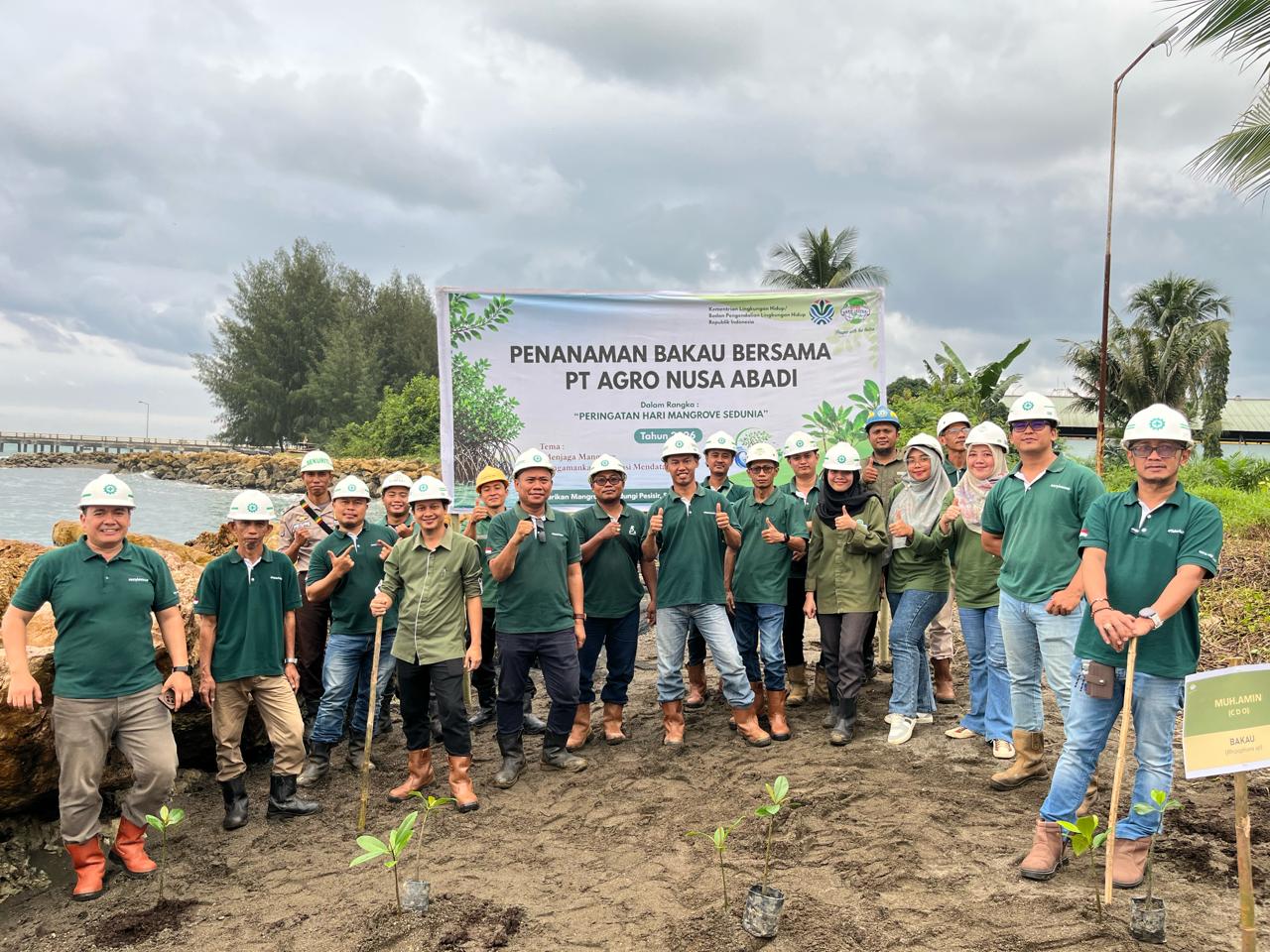 PT Agro Nusa Abadi Tanam 100 Mangrove di Morowali untuk Perkuat Konservasi Pesisir