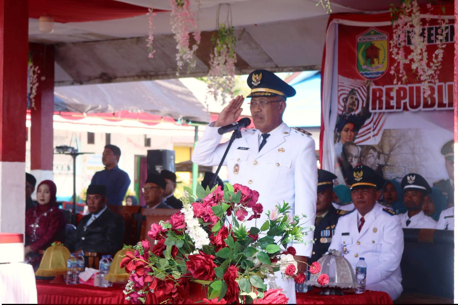 Wabup Djira Irup Upacara HUT Kemedekaan RI Ke-81 Di Kecamatan Bungku Utara