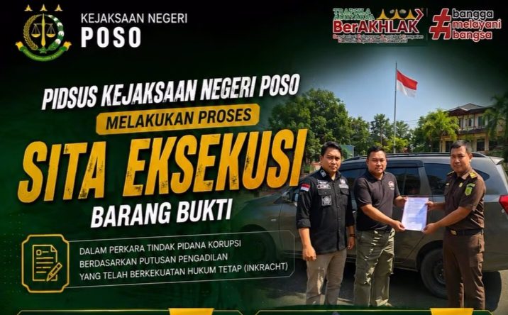 Optimalkan Pemulihan Aset Negara, Kejari Poso Sita Mobil dan Motor Terpidana Korupsi