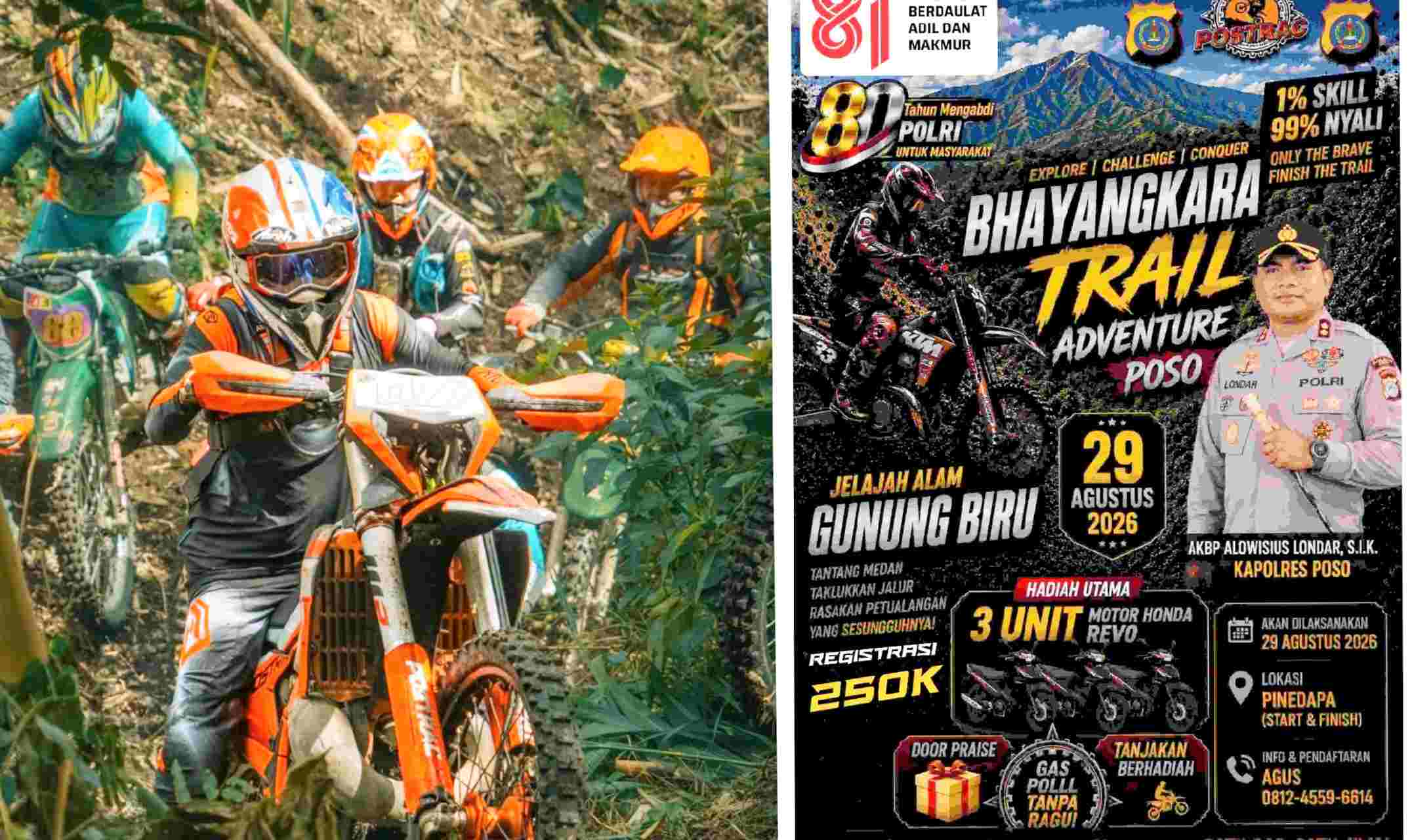 Gelar Bhayangkara Trail Adventure di Gunung Biru, Poso Buktikan Diri Sudah Aman dan Kondusif