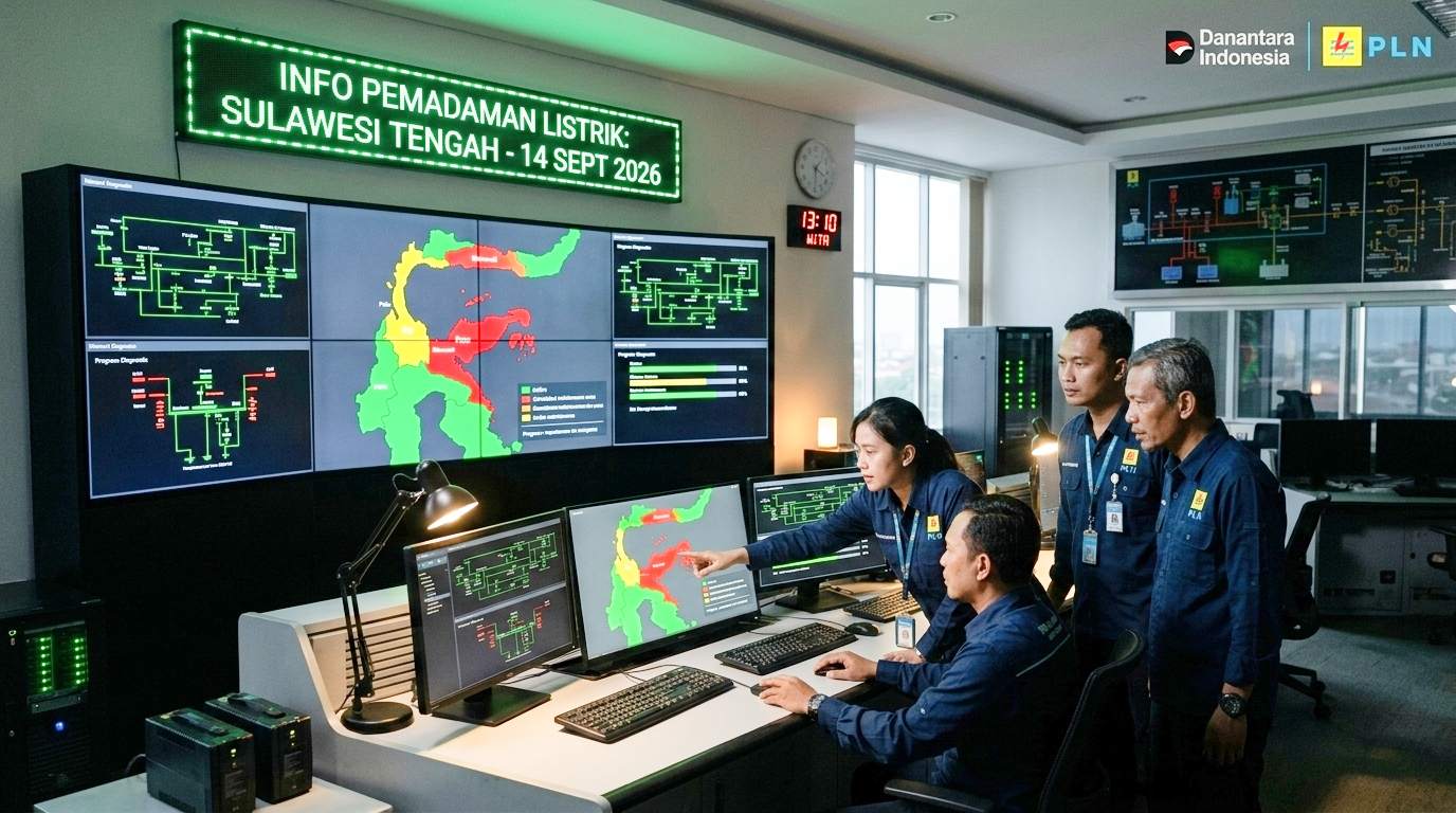 Jadwal Pemadaman Listrik PLN di Poso dan Morut, Senin 14 September 2026
